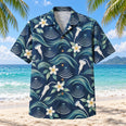 Echo Waves Navy Sonographer Hawaiian Shirt