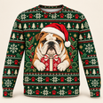 English Bulldog Christmas Ugly Sweater – Holiday Gift
