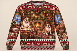 English Bulldog Christmas Ugly Sweater – Cranberry Lodge