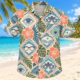 Eye Botanical Sunset Optometrist Hawaiian Shirt