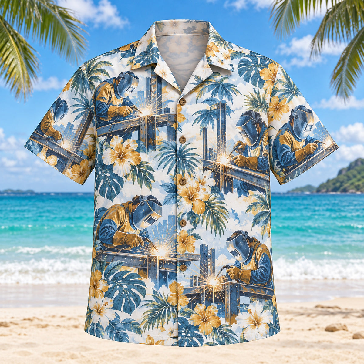 Fabrication Welder Hawaiian Shirt