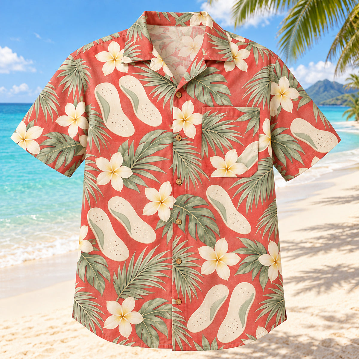 Foot Mold Coast Coral Sage Orthotist and Prosthetist Hawaiian Shirt