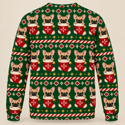 Back French Bulldog Christmas Stocking Ugly Sweater