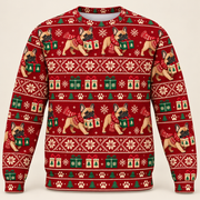 Front French Bulldog Gift Delivery Christmas Ugly Sweater