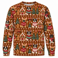 French Bulldog Gingerbread Christmas All Over Print Ugly Sweater