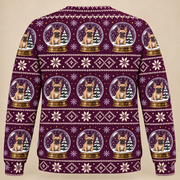 Back French Bulldog Snow Globe Christmas Ugly Sweater
