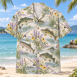 Garden Freshwater Fishing Hawaiian Shirt