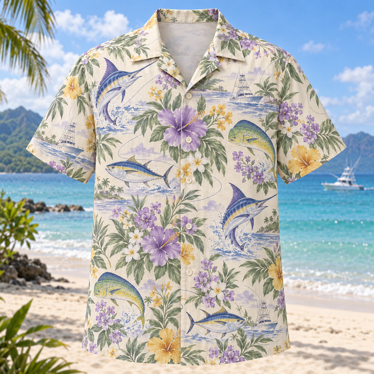 Garden Saltwater Fishing Hawaiian Shirt