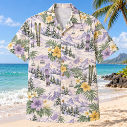 Garden Ski and Snowboard Hawaiian Shirt