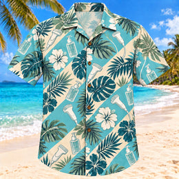 Gel And Garden Aqua Sand Diagnostic Medical Sonographer Hawaiian Shirt