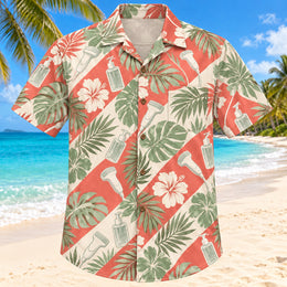 Gel And Garden Coral Sage Diagnostic Medical Sonographer Hawaiian Shirt