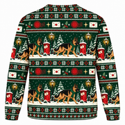 German Shepherd Christmas Mail Route All Over Print Ugly Sweater back