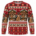 German Shepherd Gingerbread Market Ugly Sweater