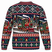 German Shepherd Holiday Train Ugly Sweater back view