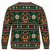 German Shepherd Winter Bells Ugly Sweater back