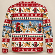 Golden Retriever Christmas Mail all-over-print sweater back view