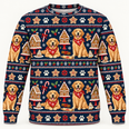 Golden Retriever Gingerbread Bakery All Over Print Sweater