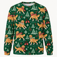 Golden Retriever Ice Skating All Over Print Sweater
