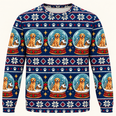 Golden Retriever Snow Globe All Over Print Sweater
