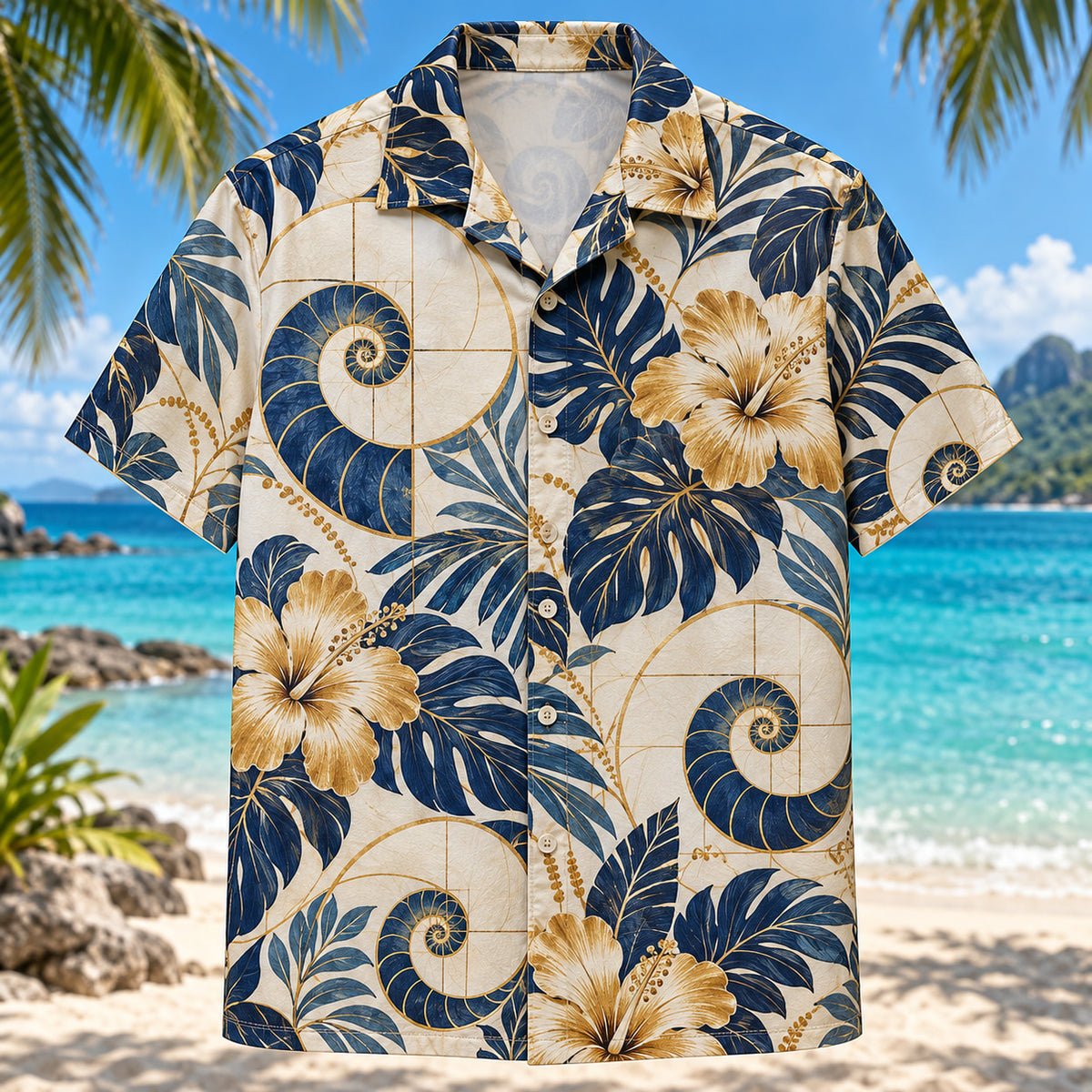Golden Spiral Mathematics Hawaiian Shirt
