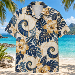 Golden Spiral Mathematics Hawaiian Shirt
