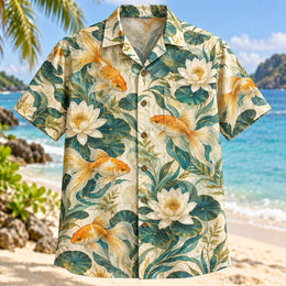 Goldfish Lily Freshwater Aquarium Hawaiian Shirt
