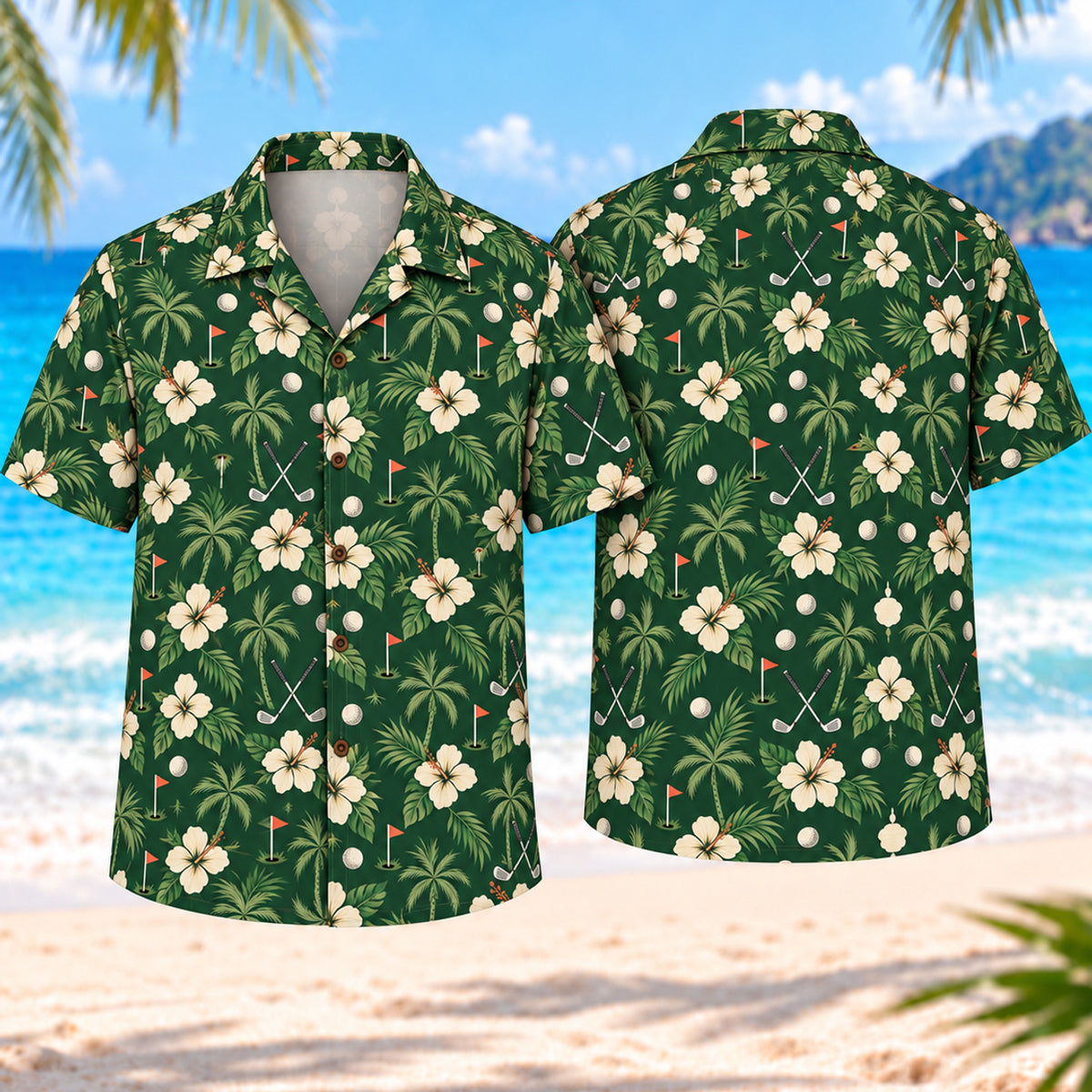 Golf Botanical Hawaiian Shirt