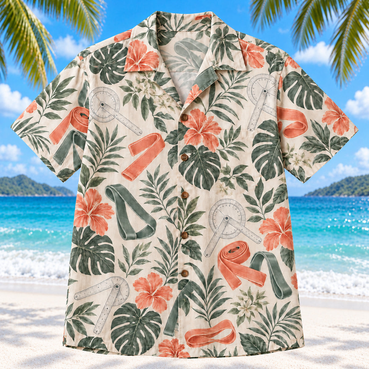 Goniometer Garden Sage Physical Therapist Hawaiian Shirt