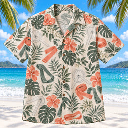Goniometer Garden Sage Physical Therapist Hawaiian Shirt