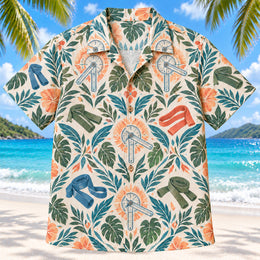 Goniometer Garden Sunset Physical Therapist Hawaiian Shirt