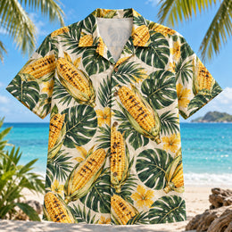 Grilled Corn BBQ Hawaiian Shirt
