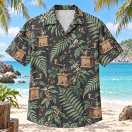 Grinder Fern Specialty Coffee Hawaiian Shirt