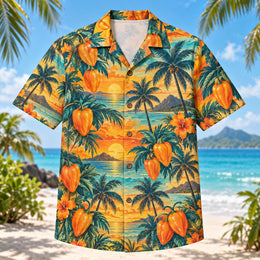 Habanero Sunset Chili Pepper Hawaiian Shirt