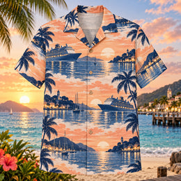 Harbor Morning Cruise Travel Hawaiian Shirt