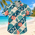 Hearing Wave Teal Audiologist Hawaiian Shirt
