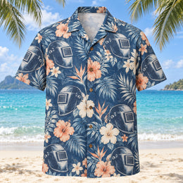 Helmet Profile Welder Hawaiian Shirt