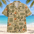 Heritage Court Map Pickleball Hawaiian Shirt