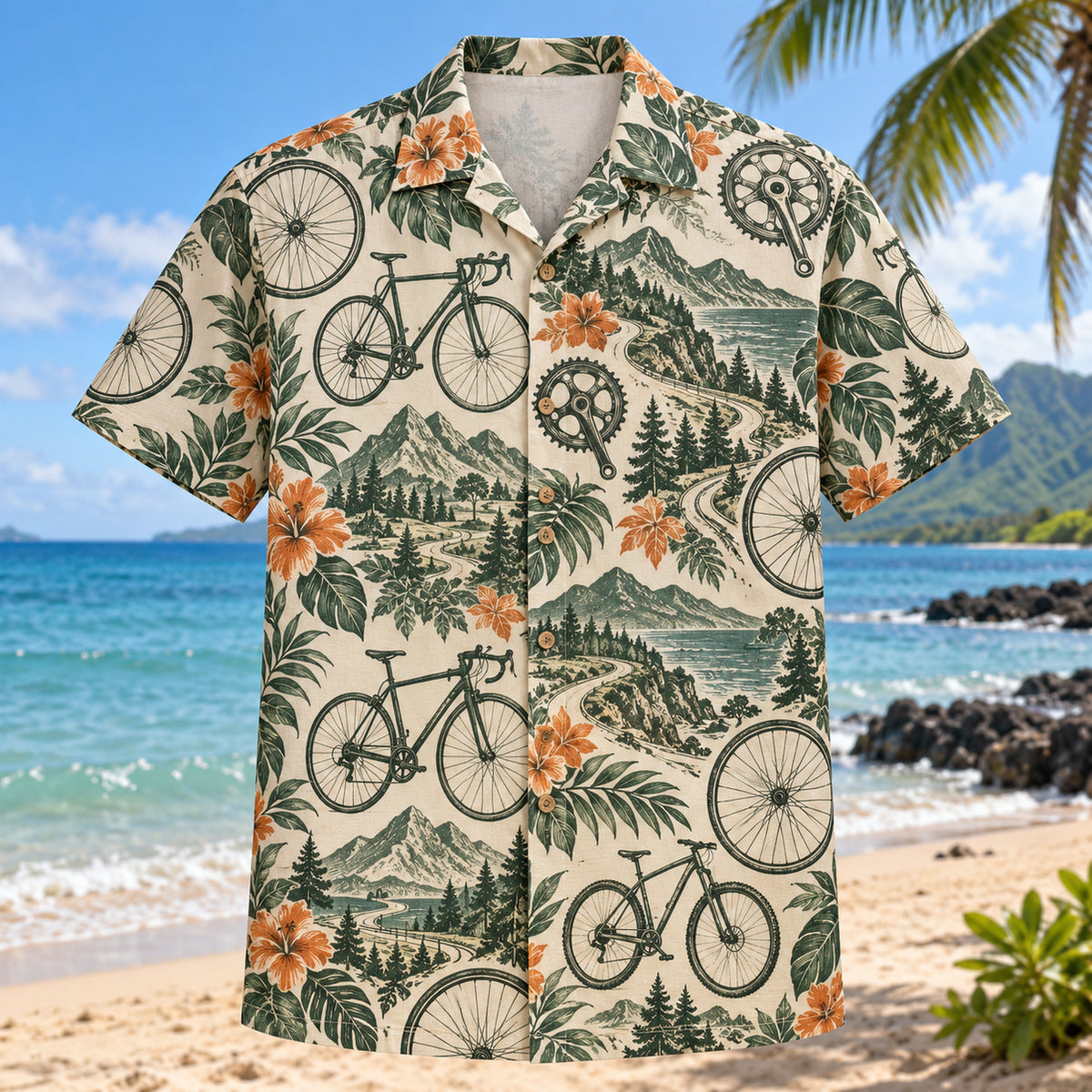 Heritage Trails Cycling Hawaiian Shirt