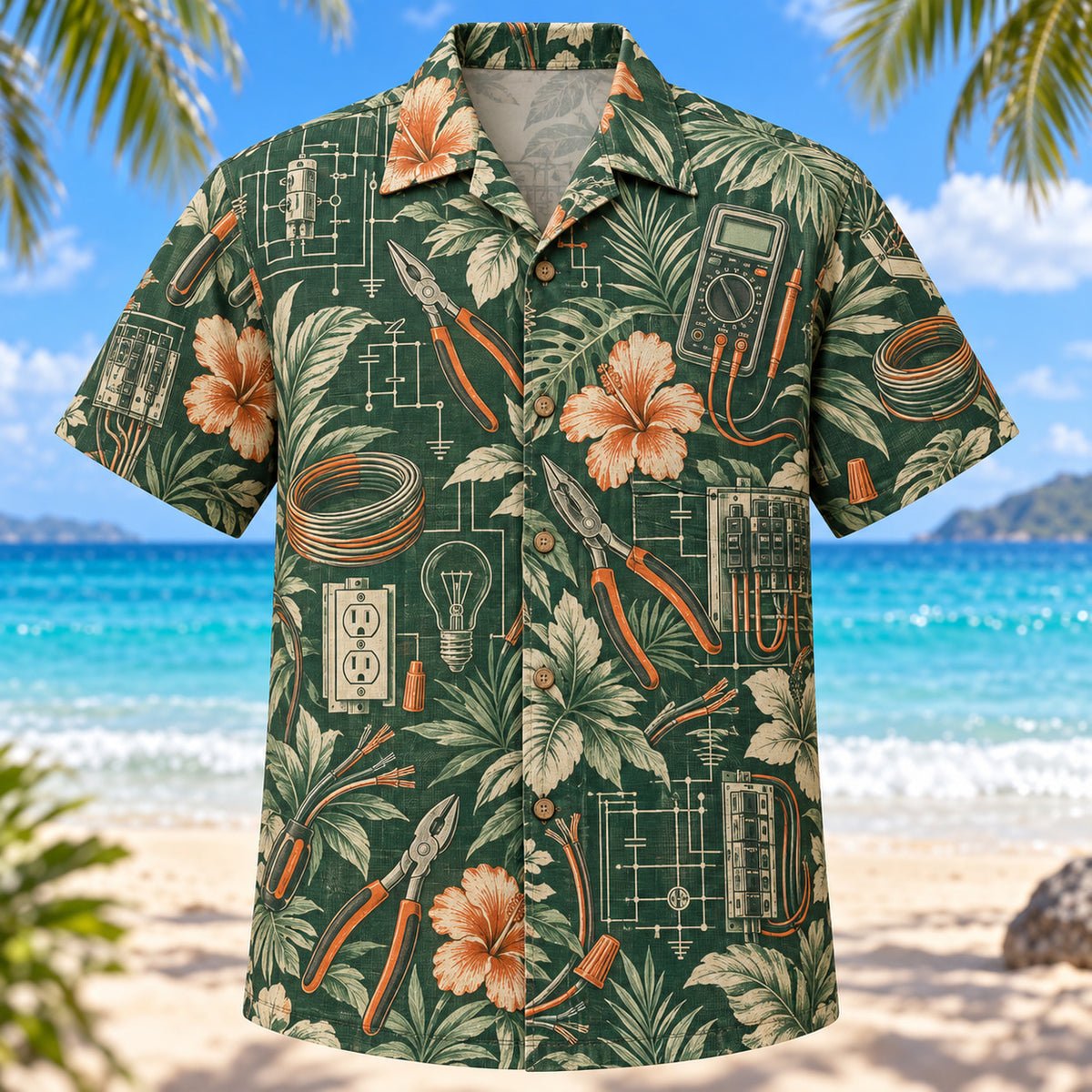 Heritage Trails Electrician Hawaiian Shirt