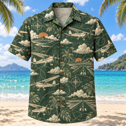 Heritage Trails Pilot and Aviation Hawaiian Shirt
