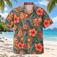 Hibiscus Cookie Tropical Christmas Hawaiian Shirt
