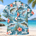 Hibiscus Freshwater Fishing Hawaiian Shirt
