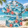Hibiscus Surfing Hawaiian Shirt