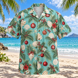 Holiday Sea Glass Hawaiian Shirt