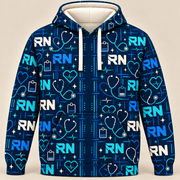Registered Nurse RN Midnight Care Signals Hoodie front mockup