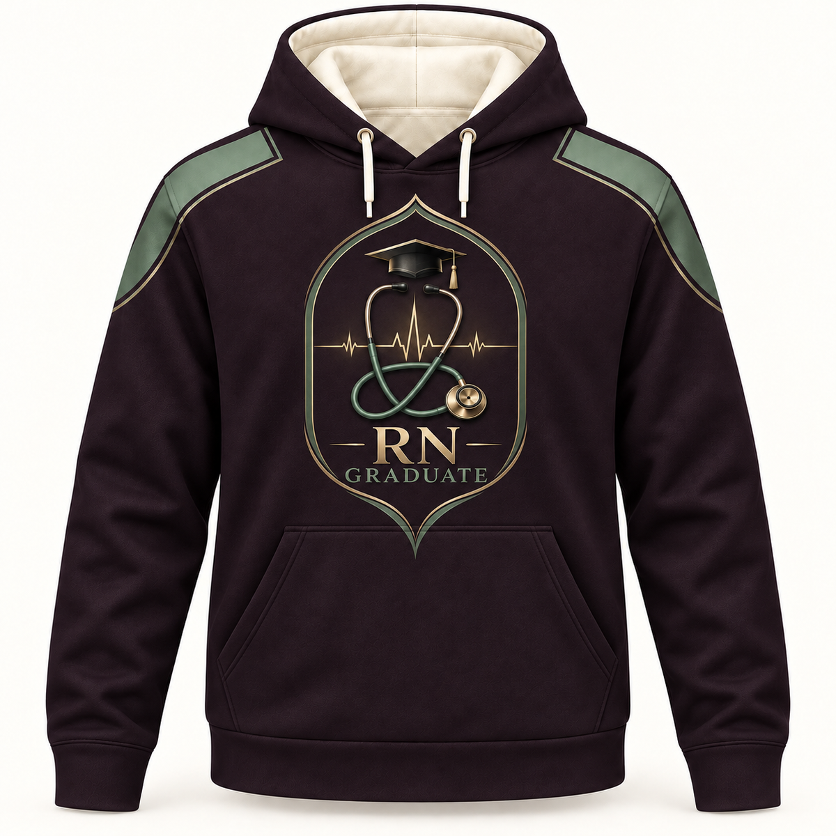 Registered Nurse RN Graduate Milestone Hoodie front mockup