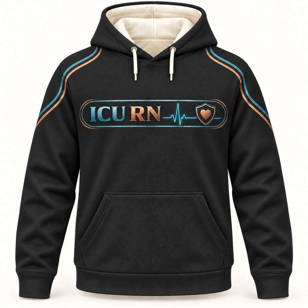 Registered Nurse ICU RN Calm Vigilance Hoodie front mockup
