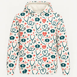 Registered Nurse Retro Care Icons Hoodie & Zip Hoodie | Nurse Gift