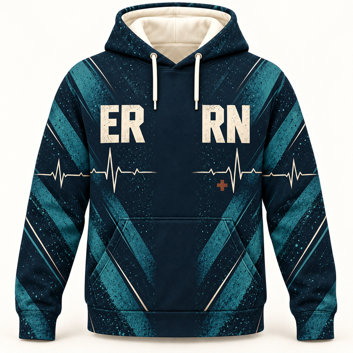 Registered Nurse Emergency Room RN Pulse Hoodie front mockup