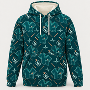 Registered Nurse Teal Scrub Shift Hoodie front mockup